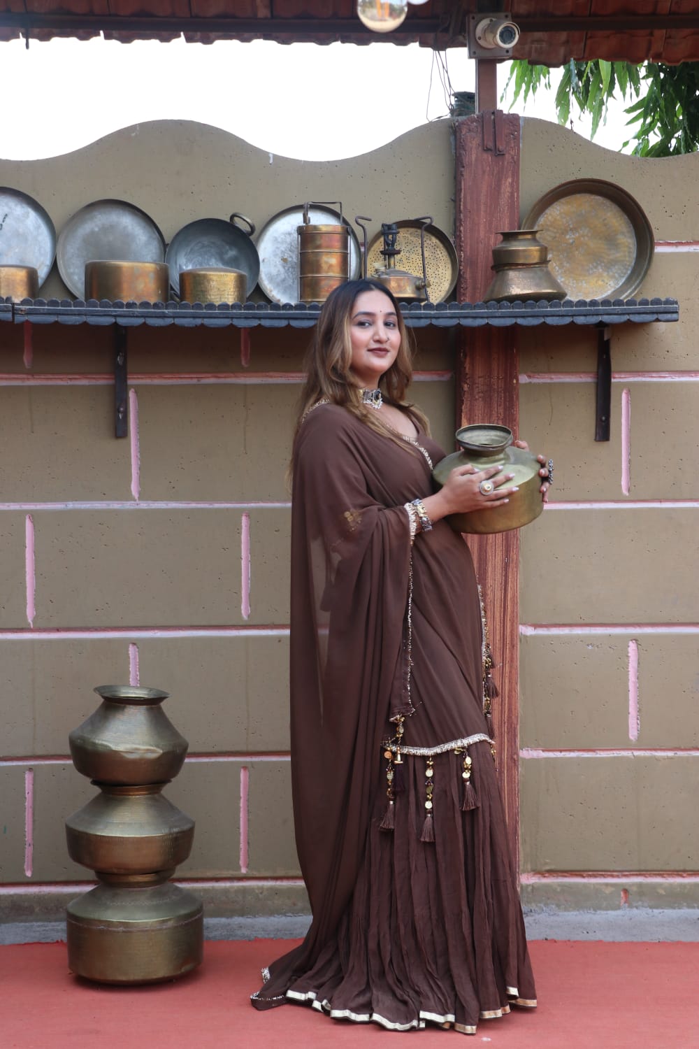 Anvitha (अन्विता) - Embroidered with Blouse and Skirt Set