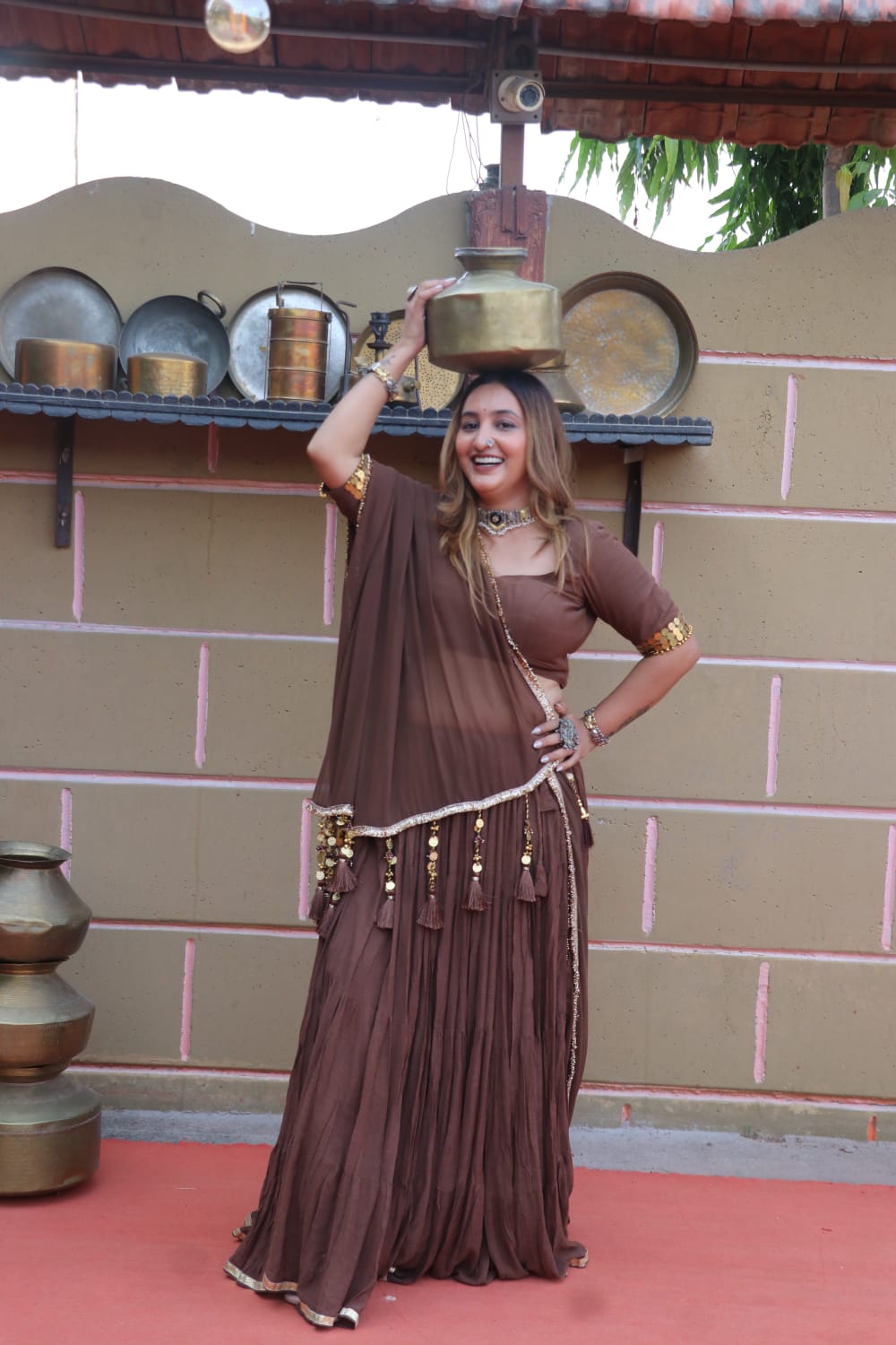 Anvitha (अन्विता) - Embroidered with Blouse and Skirt Set